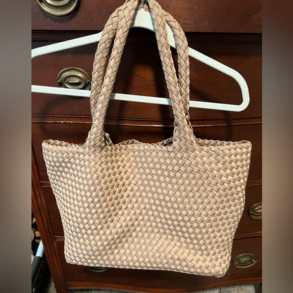 Tan woven Bcbg Maxazria tote - Picture 2 of 5